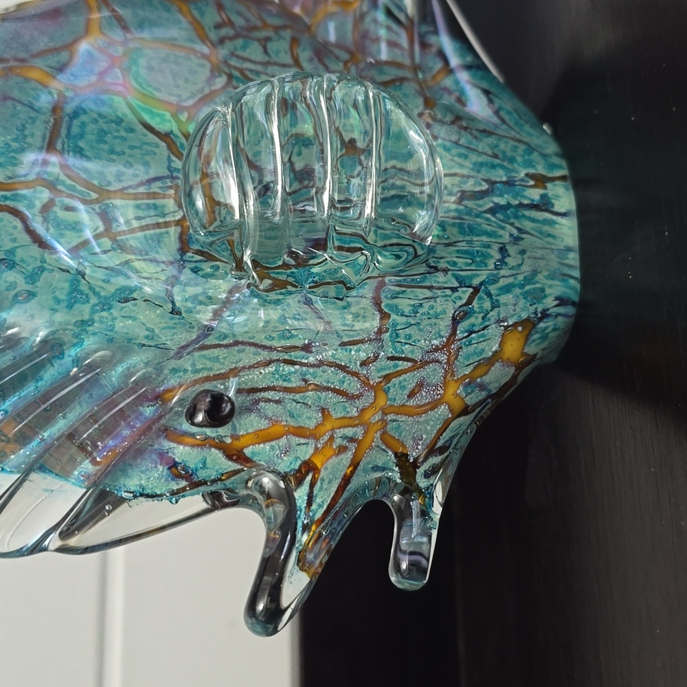 Artistic Glass Fish Figurine - Multicolor Paperweight - Picture 2 of 7
